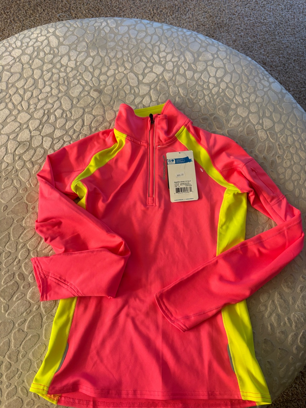 Brooks Neon Pink and Neon Yellow women’s Long-Sleeve shirt nwt
